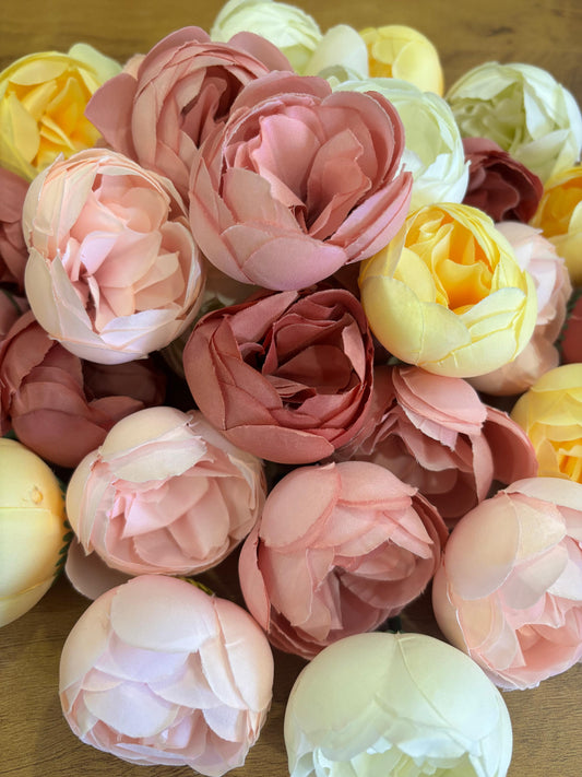 Artificial Peonies – Assorted Colours Pack of 10