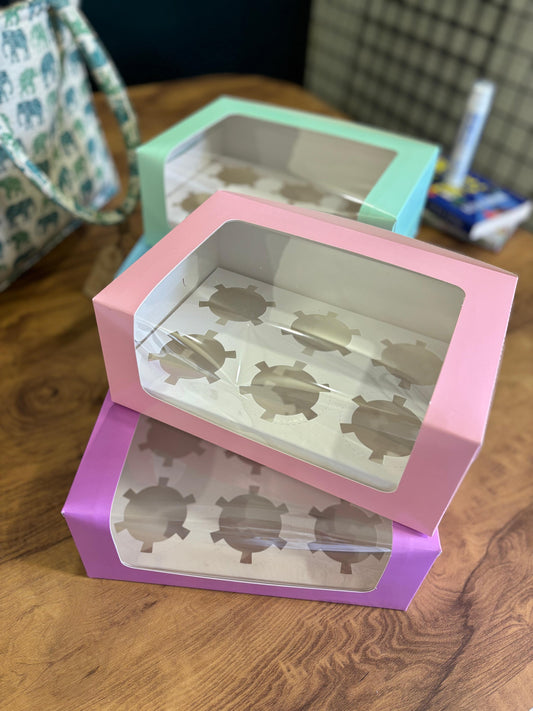 6 Cavity Cupcake Boxes – Pack of 20