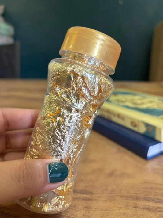 Golden Foil Flakes for Decoration | Luxury Inedible Cake & Craft Decor