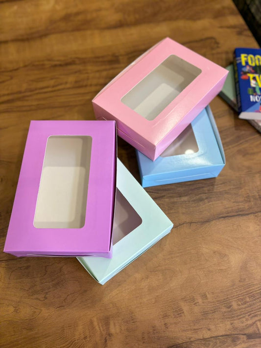 6 Brownie Boxes – Pack of 25 (9x6x2 Inch with Top Window)
