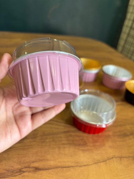 Round Foil Aluminium Bakeables with Lid – 3 Inch - pack of 25