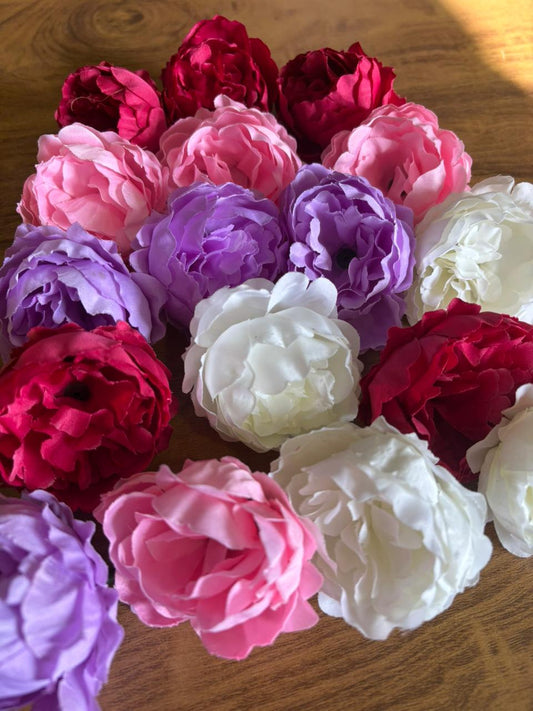 Artificial Open Peonies Pack of 8