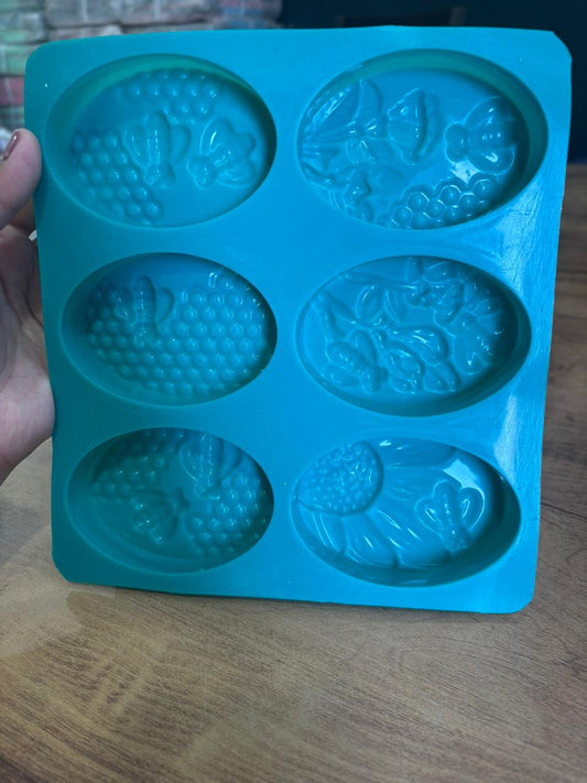 Honey Bee Oval Silicone Soap & Resin Mould | 6 Cavity