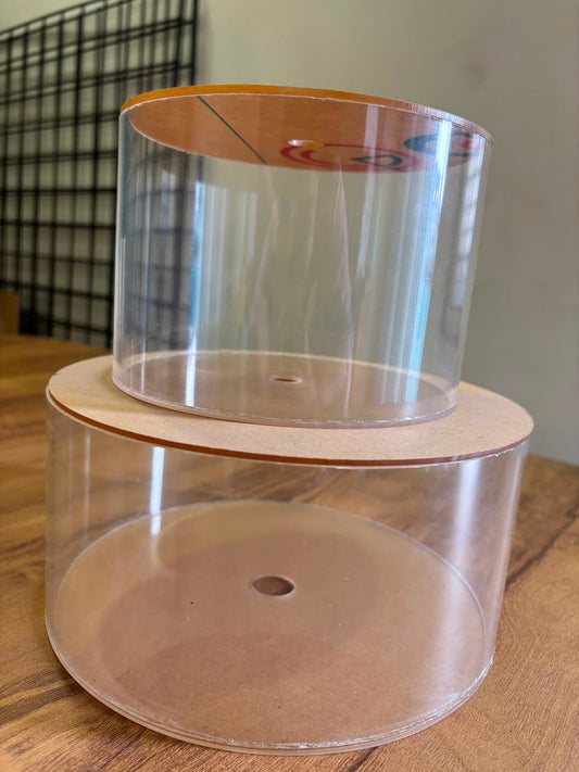 Acrylic Cake Spacer 4 Inch Height | Available in 6, 8 & 10 Inch Diameters