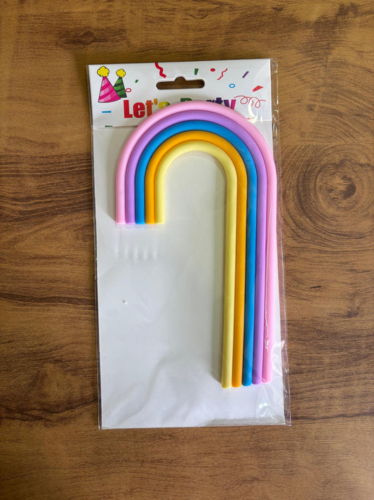 Designer Rainbow Cake Topper | Non-Edible Pastel Cake Decoration