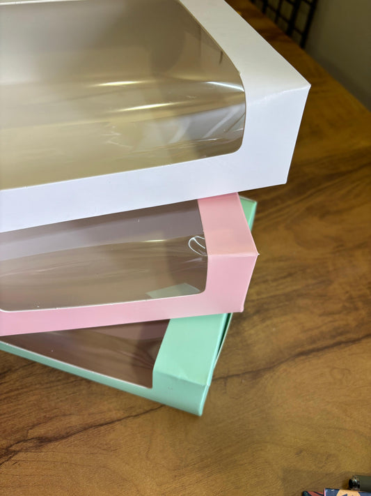 6 Brownie Boxes – Pack of 25 (9x6x2 Inch with Top Window)