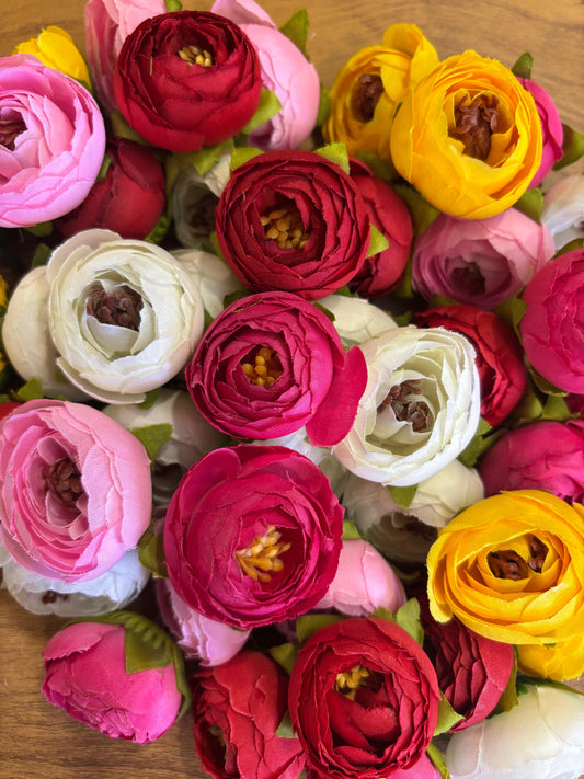 Artificial Small Peonies – Assorted Shades Pack
