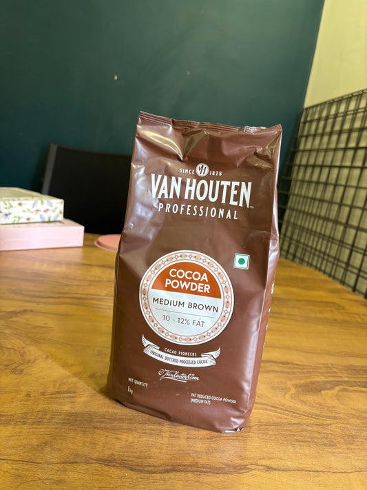 Van Houten Medium Brown Cocoa Powder 1kg | Dutch Processed 10–12% Fat