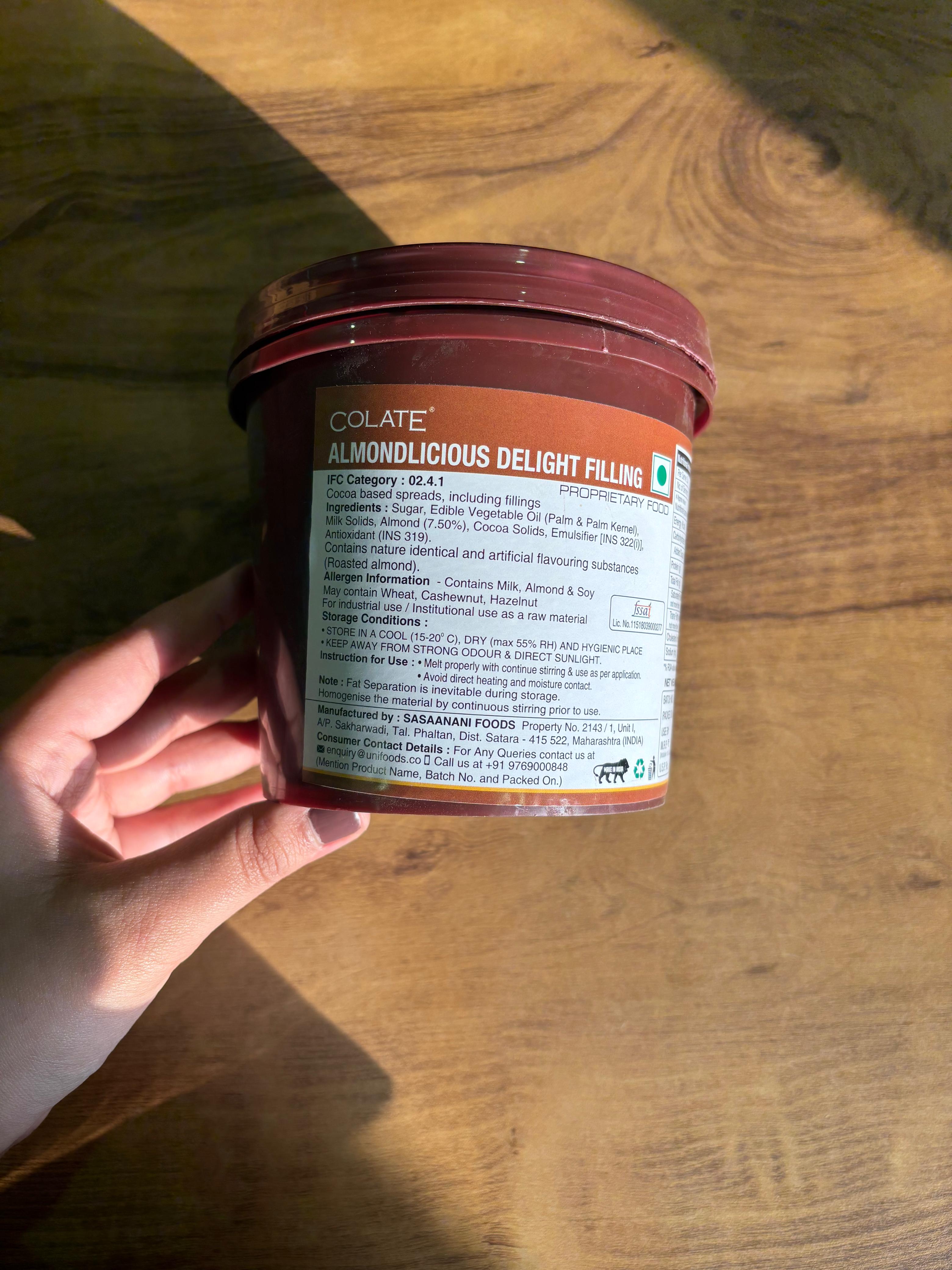Colate Almondlicious Delight Filling 1kg