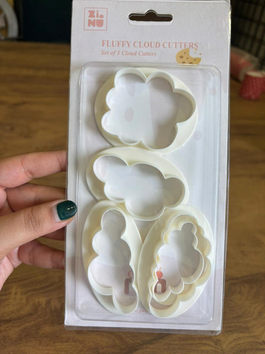 Cute fluffy Cloud Fondant & Cookie Cutter Set