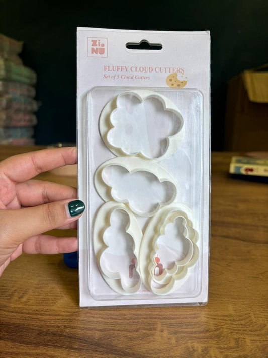 Cute fluffy Cloud Fondant & Cookie Cutter Set