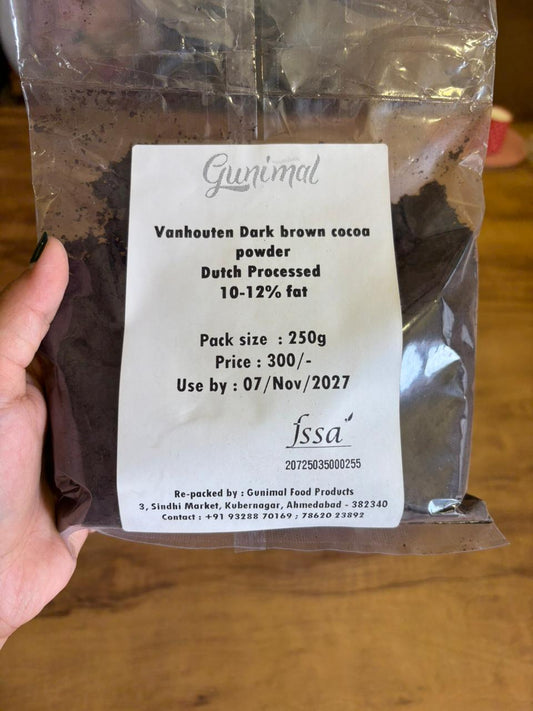 Van Houten Dark Brown Cocoa Powder – Dutch Processed - repacked