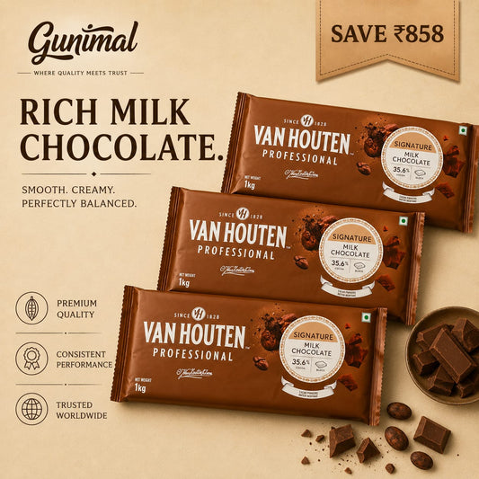 Van Houten Milk Chocolate 35.6% | Pack of 3 | Save ₹858