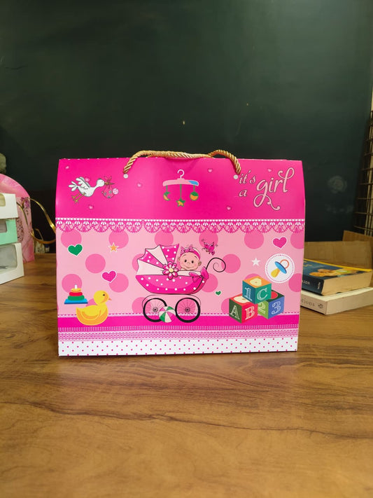 Baby Girl Gift Bag with Rope Handle | Pack of 3