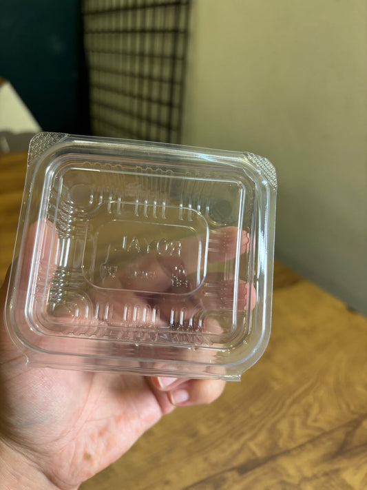 Single Brownie Clear PVC Box – 7 × 6 cm