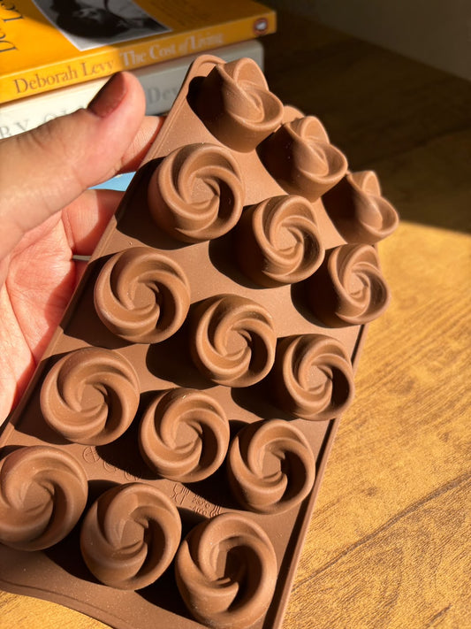 Rose Swirl Silicone Chocolate Mould
