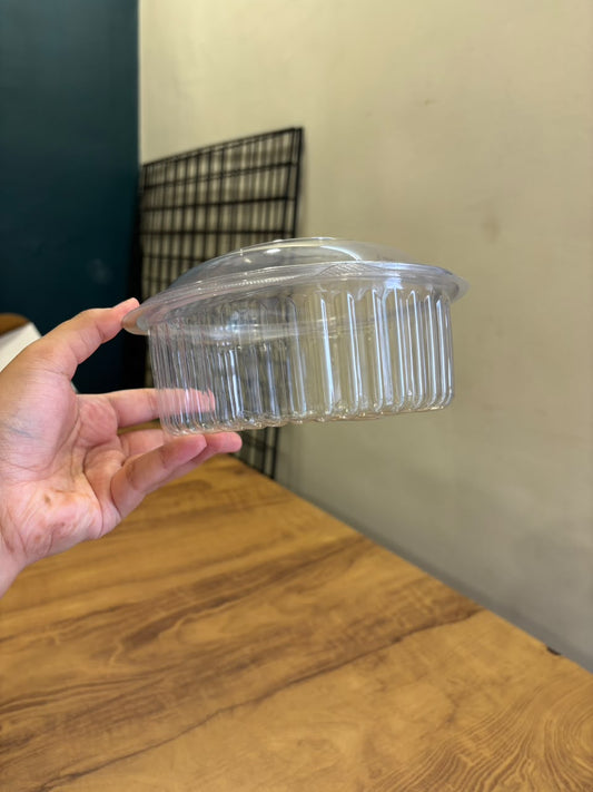 Round Dry Cake Box – Clear PVC | 6 Inch (15 cm) × 8 cm Height - Pack of 15