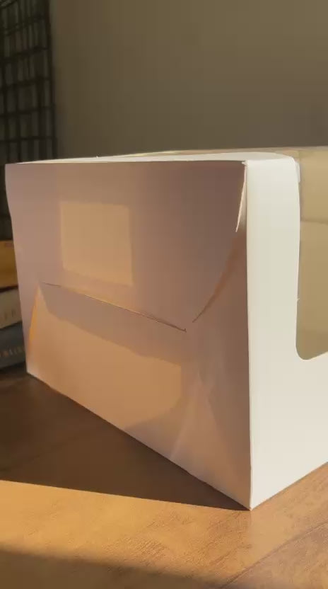 12 x 12 x 8 Inch L-Shape Window Cake Box – 400 GSM Paper