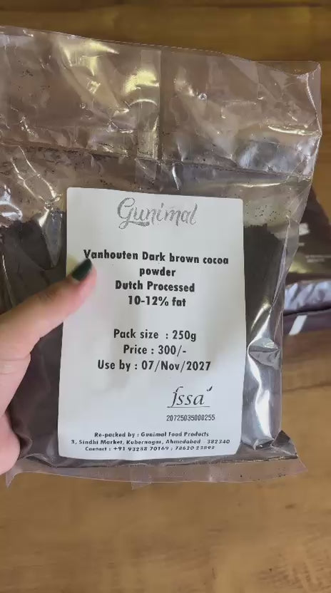 Van Houten Dark Brown Cocoa Powder – Dutch Processed - repacked