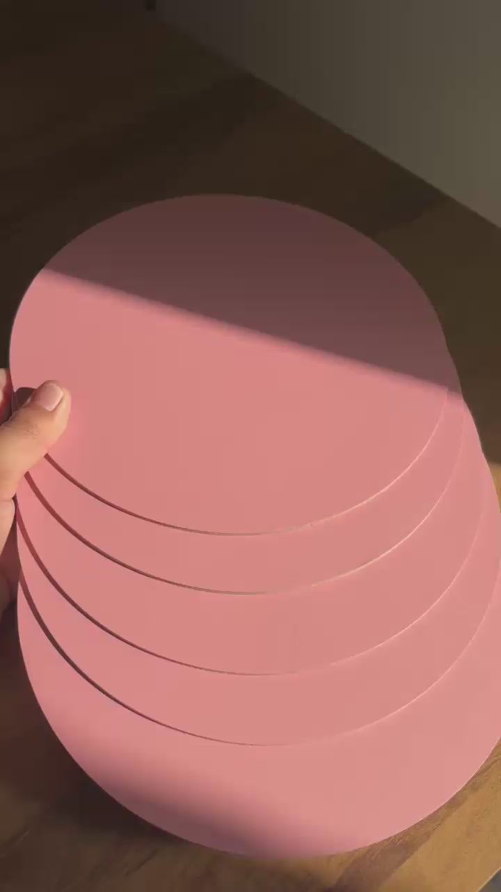 Pastel Pink MDF Cake Board – Round & Square - Pack of 25