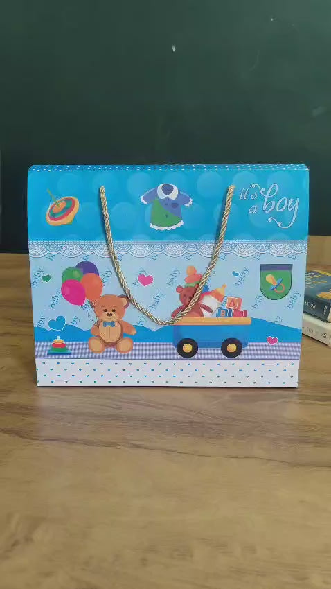 Baby Boy Gift Bag with Rope Handle | Pack of 3