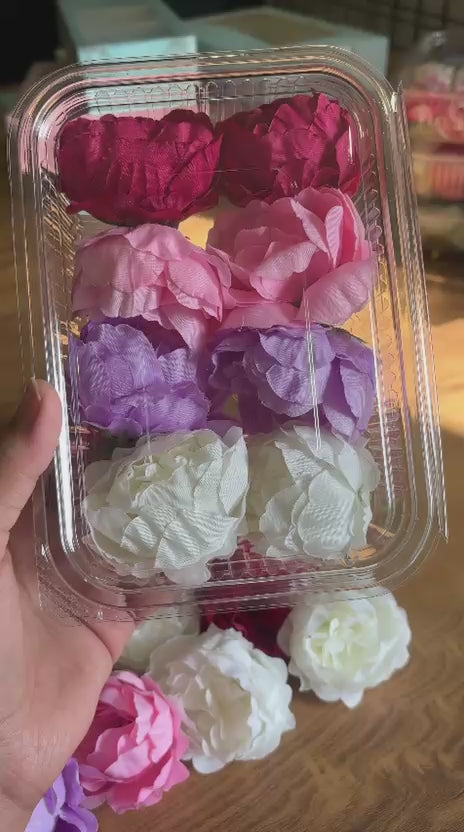 Artificial Open Peonies Pack of 8